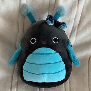 Plush Bug Toy with Blue Accents